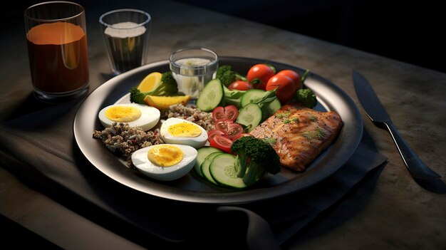 Traditional plated food